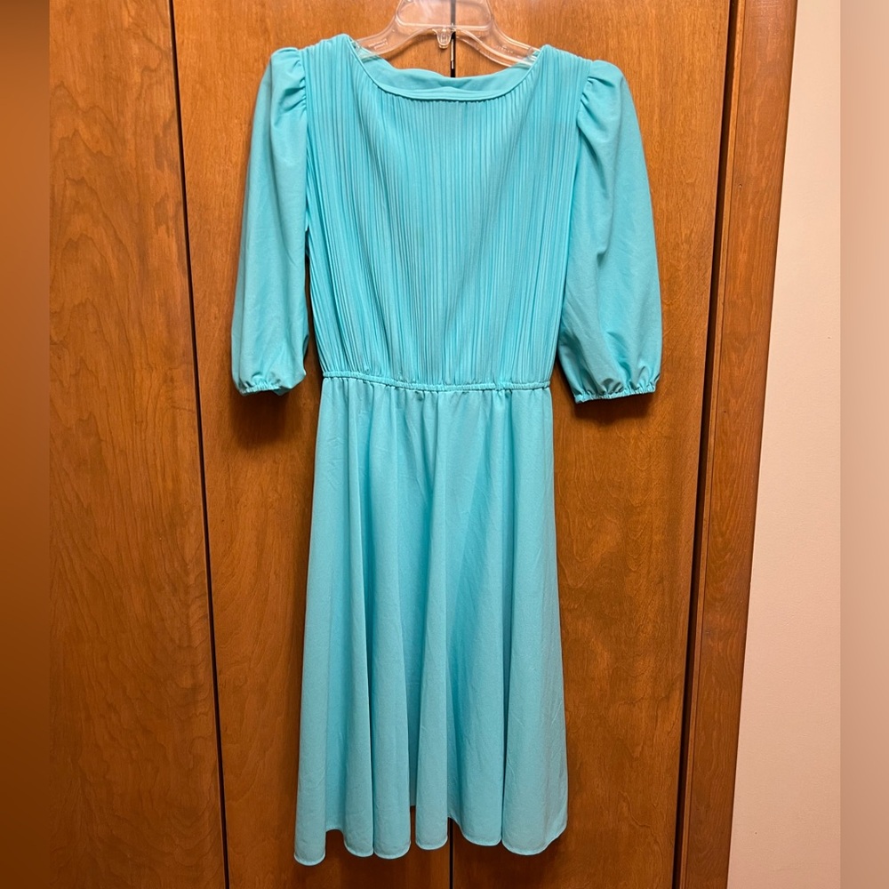 Vintage 1980s S.L. Petites Blue Dress